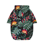 Hawaiian Tropical Plants Pattern Print Dog Zip Up Hoodie