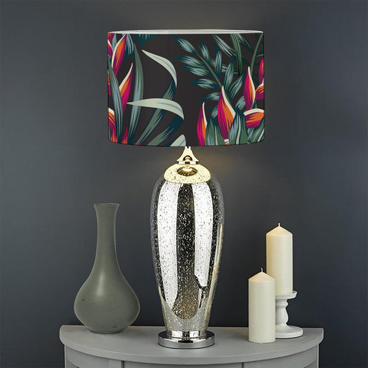 Hawaiian Tropical Plants Pattern Print Drum Lamp Shade