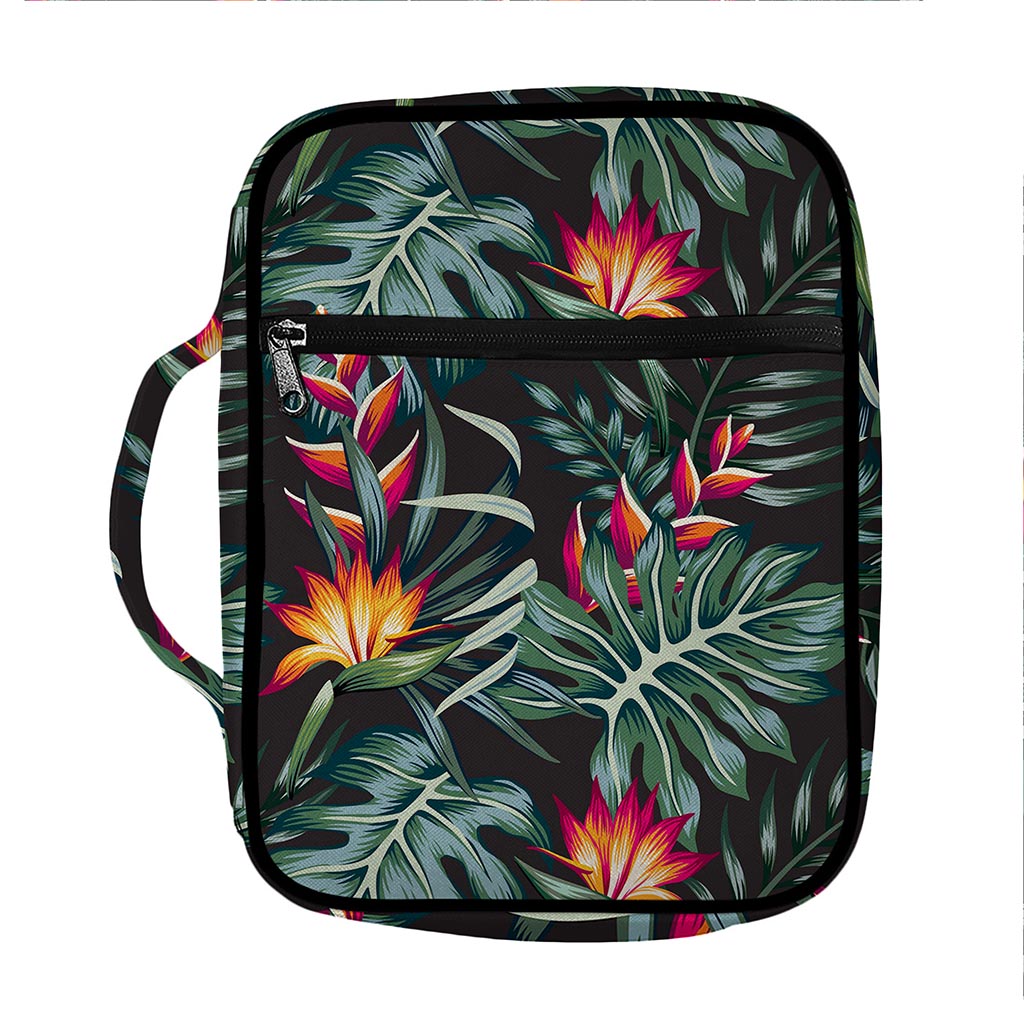 Hawaiian Tropical Plants Pattern Print Front Pocket Bible Bag