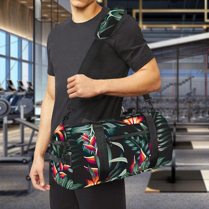Hawaiian Tropical Plants Pattern Print Gym Bag