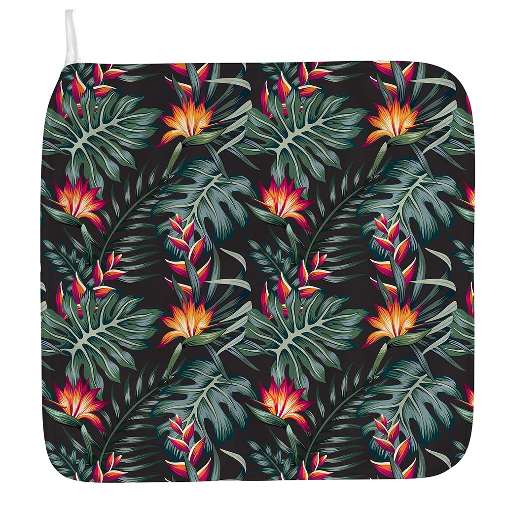 Hawaiian Tropical Plants Pattern Print Hand Towel