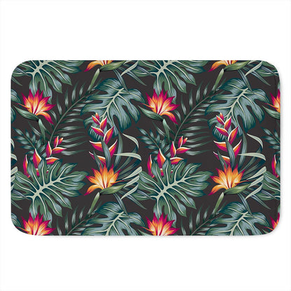Hawaiian Tropical Plants Pattern Print Indoor Door Mat