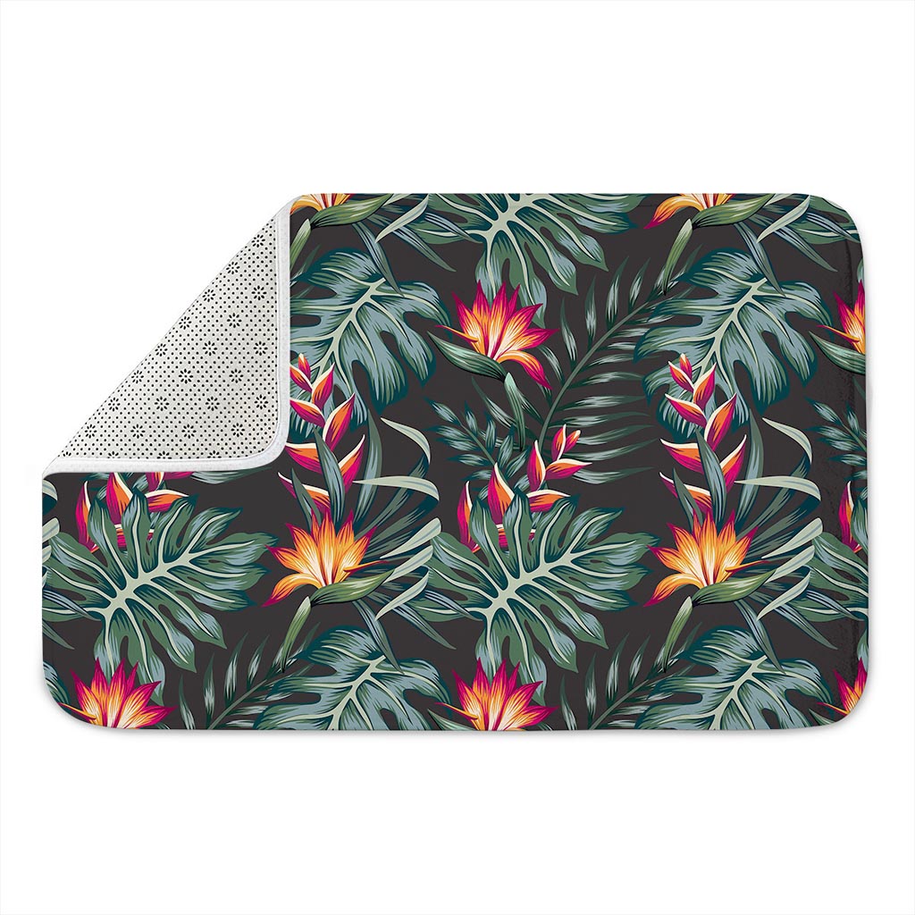 Hawaiian Tropical Plants Pattern Print Indoor Door Mat