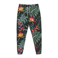 Hawaiian Tropical Plants Pattern Print Jogger Pants