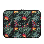 Hawaiian Tropical Plants Pattern Print Laptop Sleeve