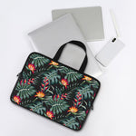 Hawaiian Tropical Plants Pattern Print Laptop Sleeve With Handle