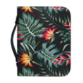 Hawaiian Tropical Plants Pattern Print Leather Bible Cover