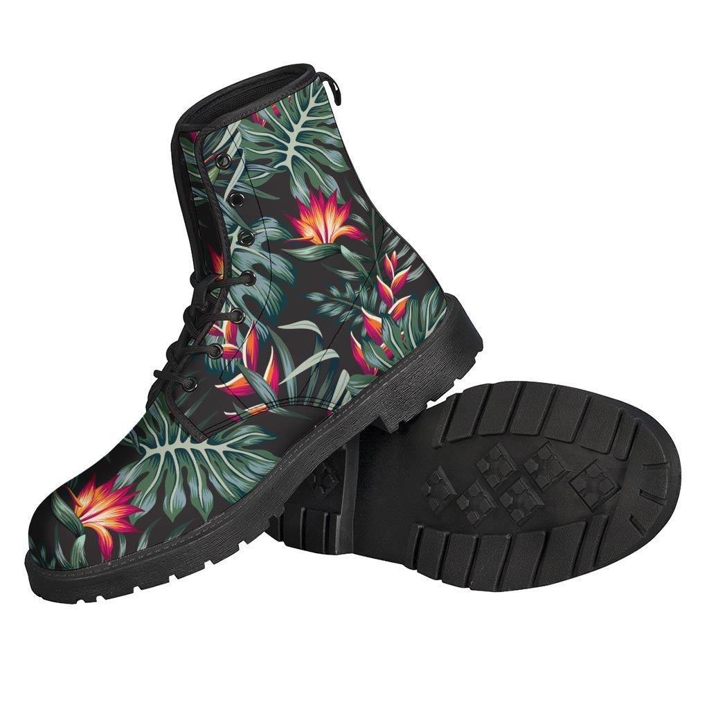 Hawaiian Tropical Plants Pattern Print Backpack