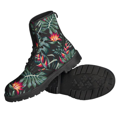 Hawaiian Tropical Plants Pattern Print Backpack