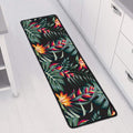 Hawaiian Tropical Plants Pattern Print Long Kitchen Mat