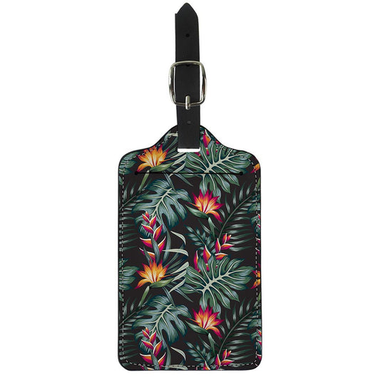 Hawaiian Tropical Plants Pattern Print Luggage Tag