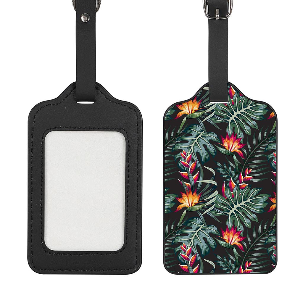Hawaiian Tropical Plants Pattern Print Luggage Tag