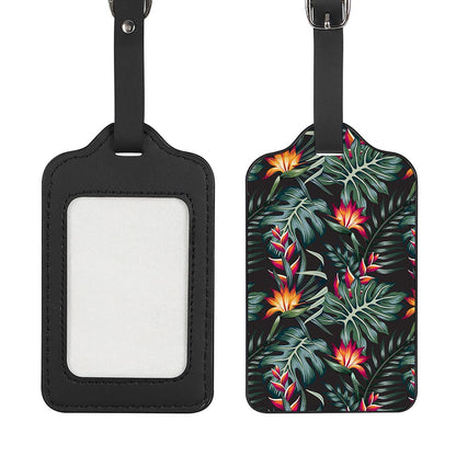 Hawaiian Tropical Plants Pattern Print Luggage Tag