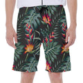 Hawaiian Tropical Plants Pattern Print Men's Beach Shorts