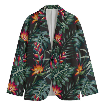 Hawaiian Tropical Plants Pattern Print Men's Blazer