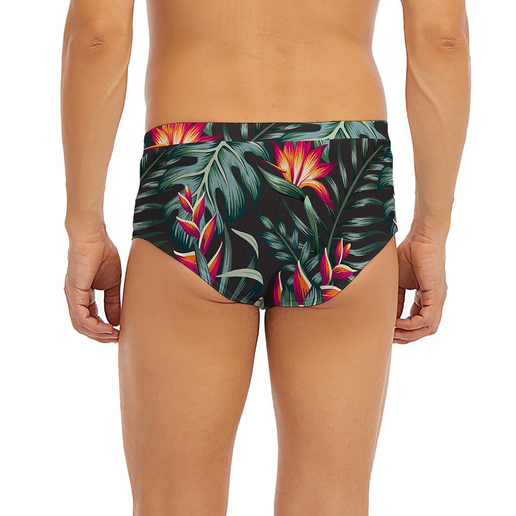 Hawaiian Tropical Plants Pattern Print Men's Briefs