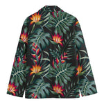 Hawaiian Tropical Plants Pattern Print Men's Cotton Blazer