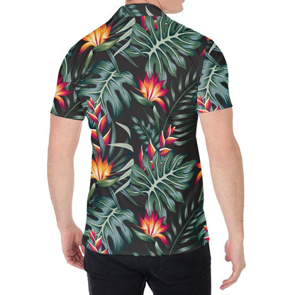 Hawaiian Tropical Plants Pattern Print Men's Shirt