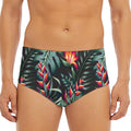 Hawaiian Tropical Plants Pattern Print Men's Triangle Swim Briefs