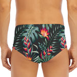 Hawaiian Tropical Plants Pattern Print Men's Triangle Swim Briefs