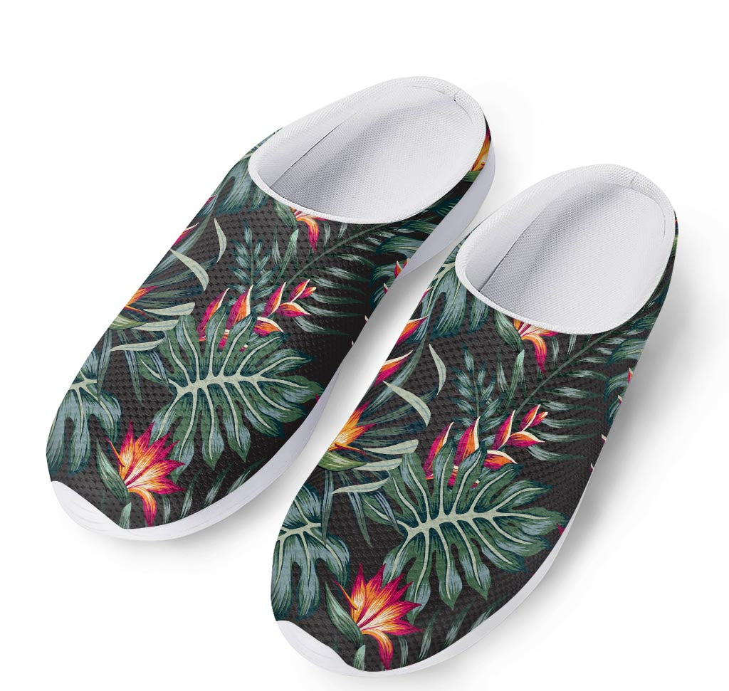 Hawaiian Tropical Plants Pattern Print Mesh Casual Shoes
