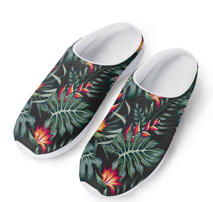 Hawaiian Tropical Plants Pattern Print Mesh Casual Shoes