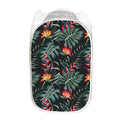 Hawaiian Tropical Plants Pattern Print Mesh Laundry Hamper