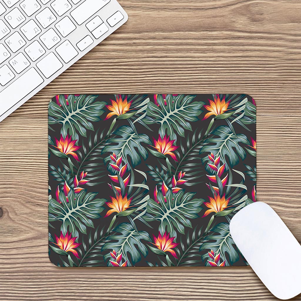 Hawaiian Tropical Plants Pattern Print Mouse Pad