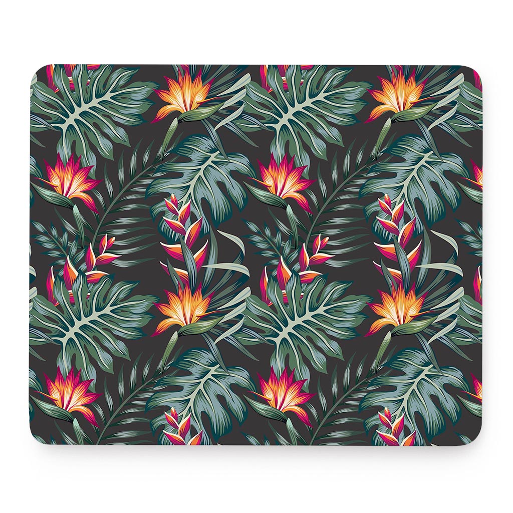 Hawaiian Tropical Plants Pattern Print Mouse Pad