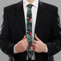Hawaiian Tropical Plants Pattern Print Necktie