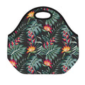 Hawaiian Tropical Plants Pattern Print Neoprene Lunch Bag