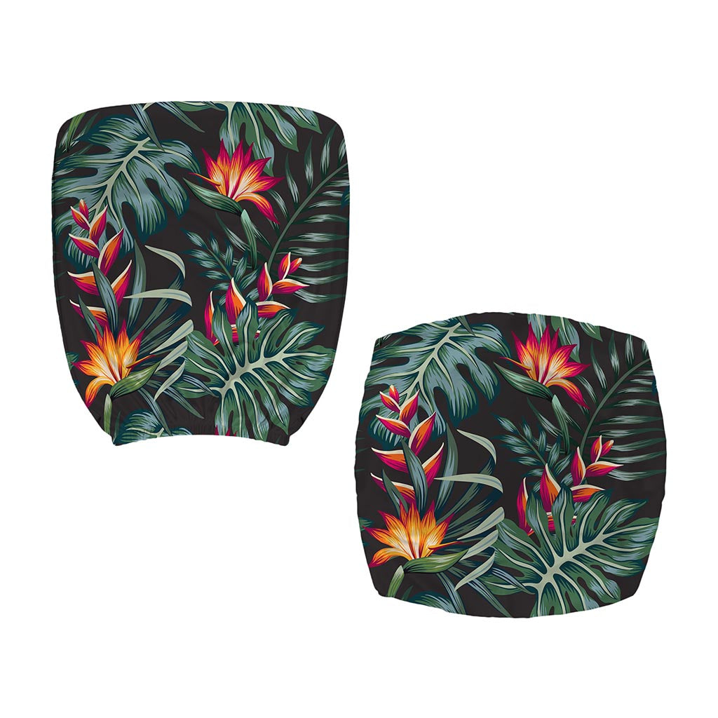 Hawaiian Tropical Plants Pattern Print Office Chair Cover