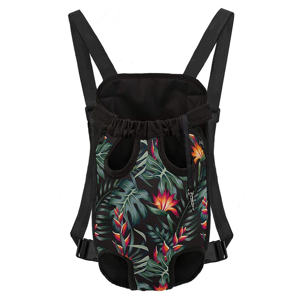 Hawaiian Tropical Plants Pattern Print Pet Carrier Backpack