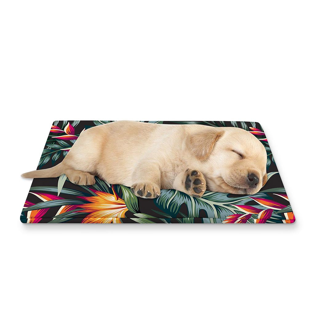 Hawaiian Tropical Plants Pattern Print Pet Cooling Mat Cover
