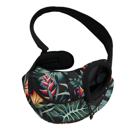 Hawaiian Tropical Plants Pattern Print Pet Sling Carrier