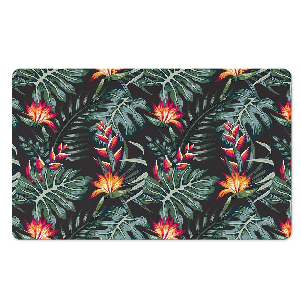 Hawaiian Tropical Plants Pattern Print Polyester Doormat