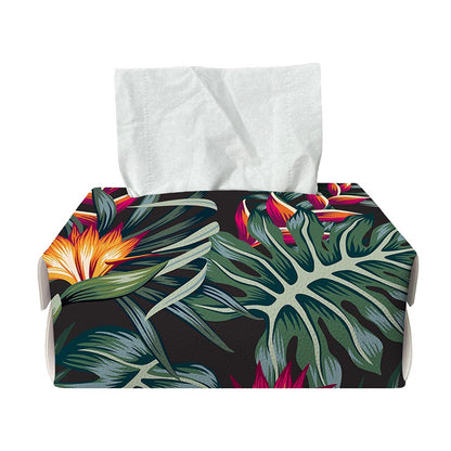 Hawaiian Tropical Plants Pattern Print Rectangle Tissue Box Cover
