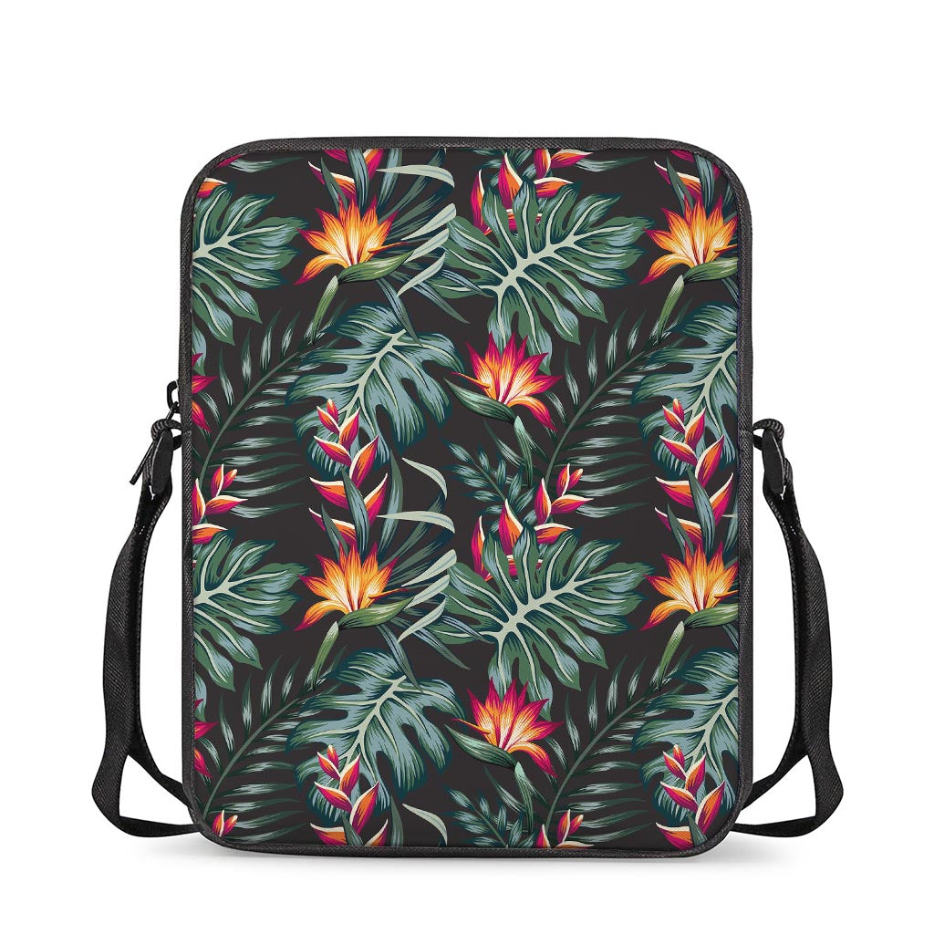 Hawaiian Tropical Plants Pattern Print Rectangular Crossbody Bag