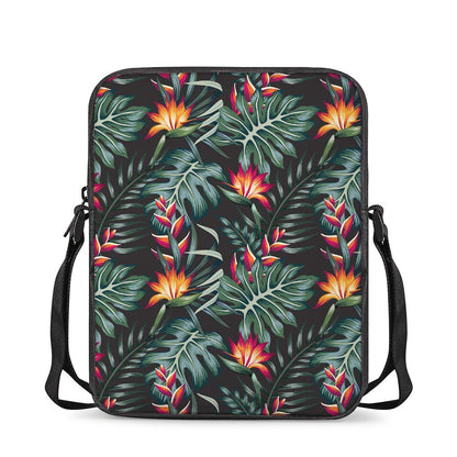 Hawaiian Tropical Plants Pattern Print Rectangular Crossbody Bag