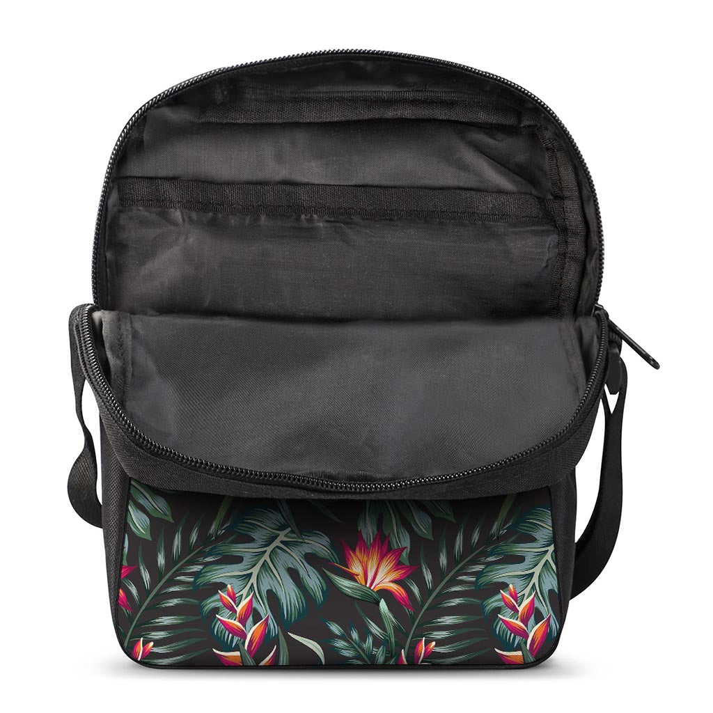 Hawaiian Tropical Plants Pattern Print Rectangular Crossbody Bag