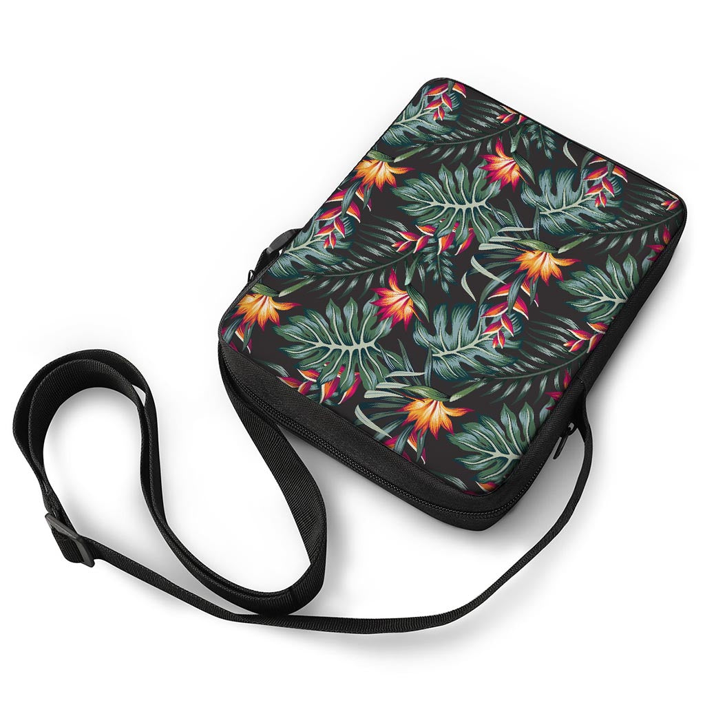 Hawaiian Tropical Plants Pattern Print Rectangular Crossbody Bag