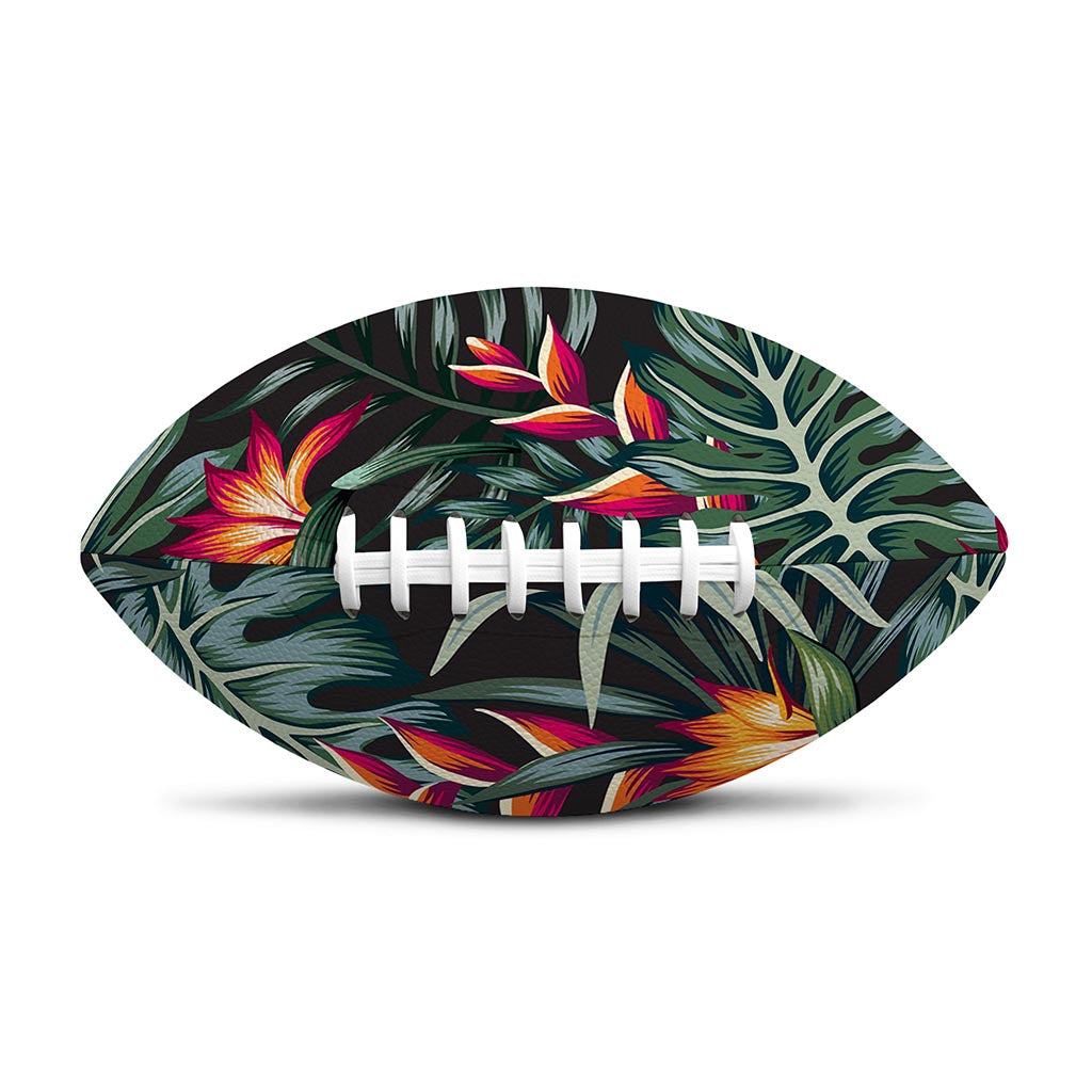 Hawaiian Tropical Plants Pattern Print Rugby Ball