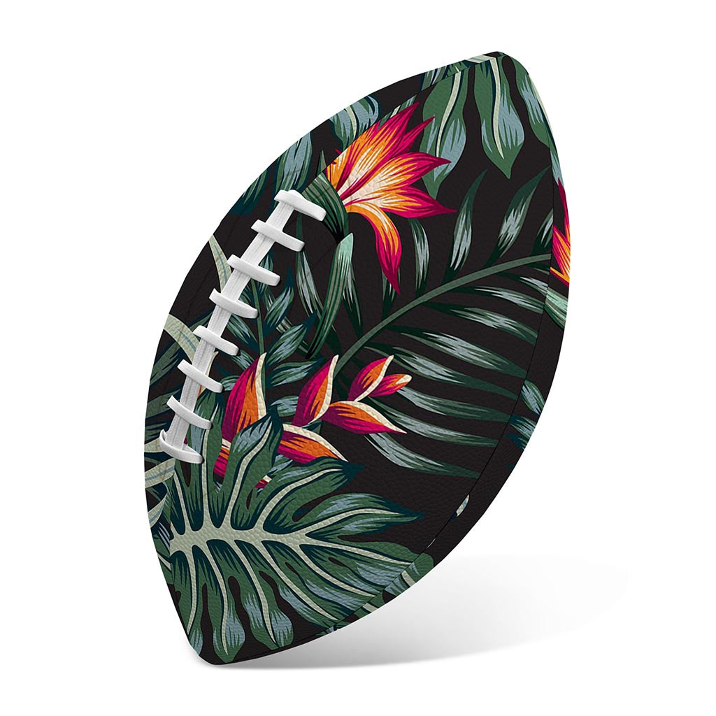 Hawaiian Tropical Plants Pattern Print Rugby Ball