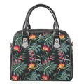 Hawaiian Tropical Plants Pattern Print Shoulder Handbag