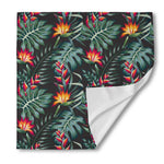 Hawaiian Tropical Plants Pattern Print Silk Bandana
