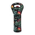 Hawaiian Tropical Plants Pattern Print Single Neoprene Wine Tote