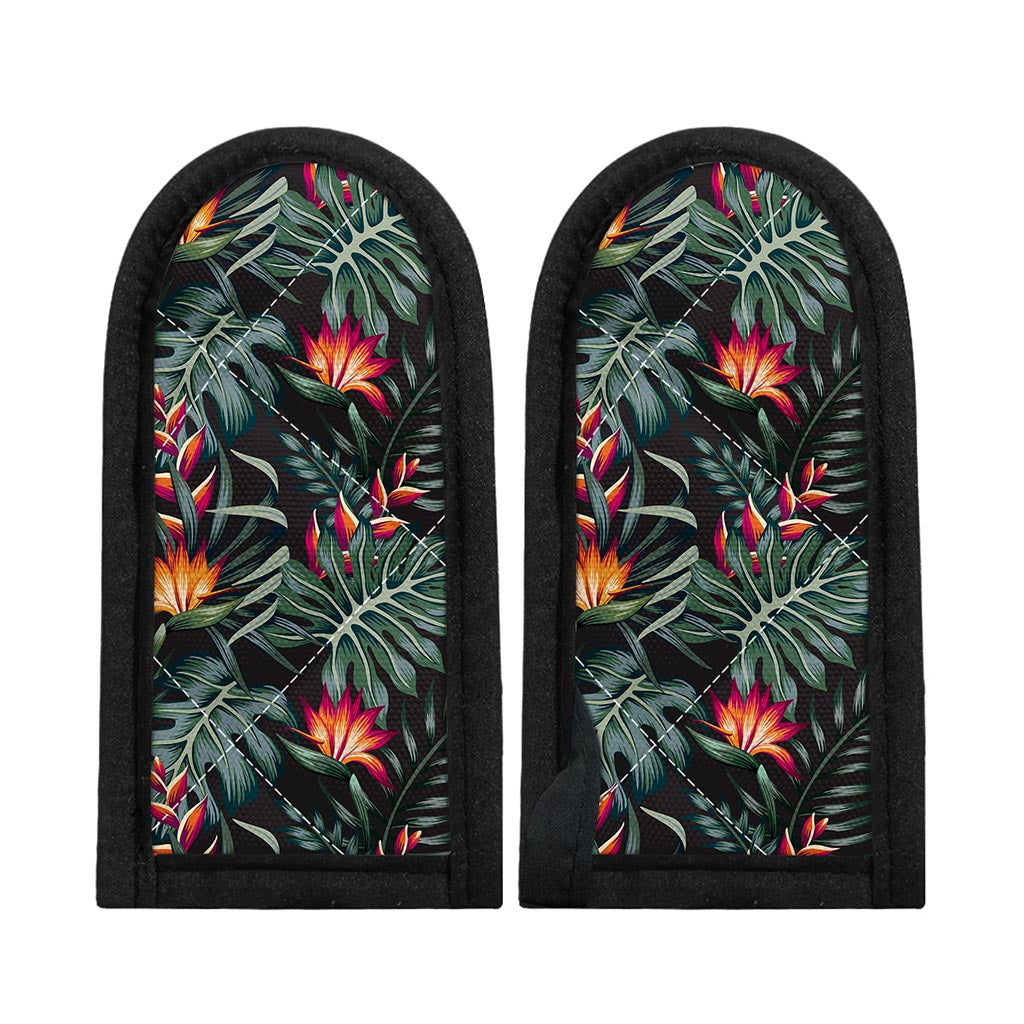Hawaiian Tropical Plants Pattern Print Skillet Handle Cover