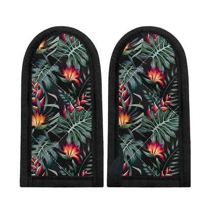 Hawaiian Tropical Plants Pattern Print Skillet Handle Cover
