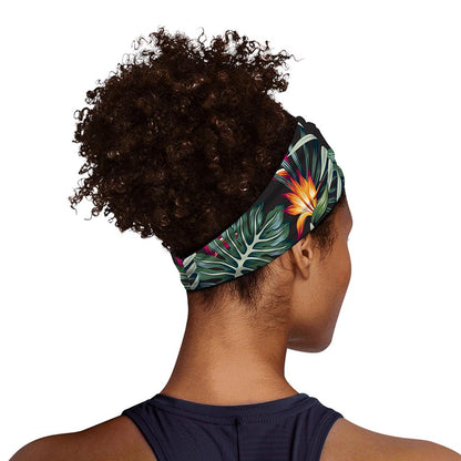 Hawaiian Tropical Plants Pattern Print Sports Headband