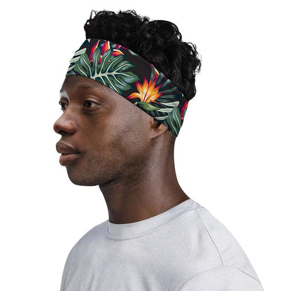 Hawaiian Tropical Plants Pattern Print Sports Headband